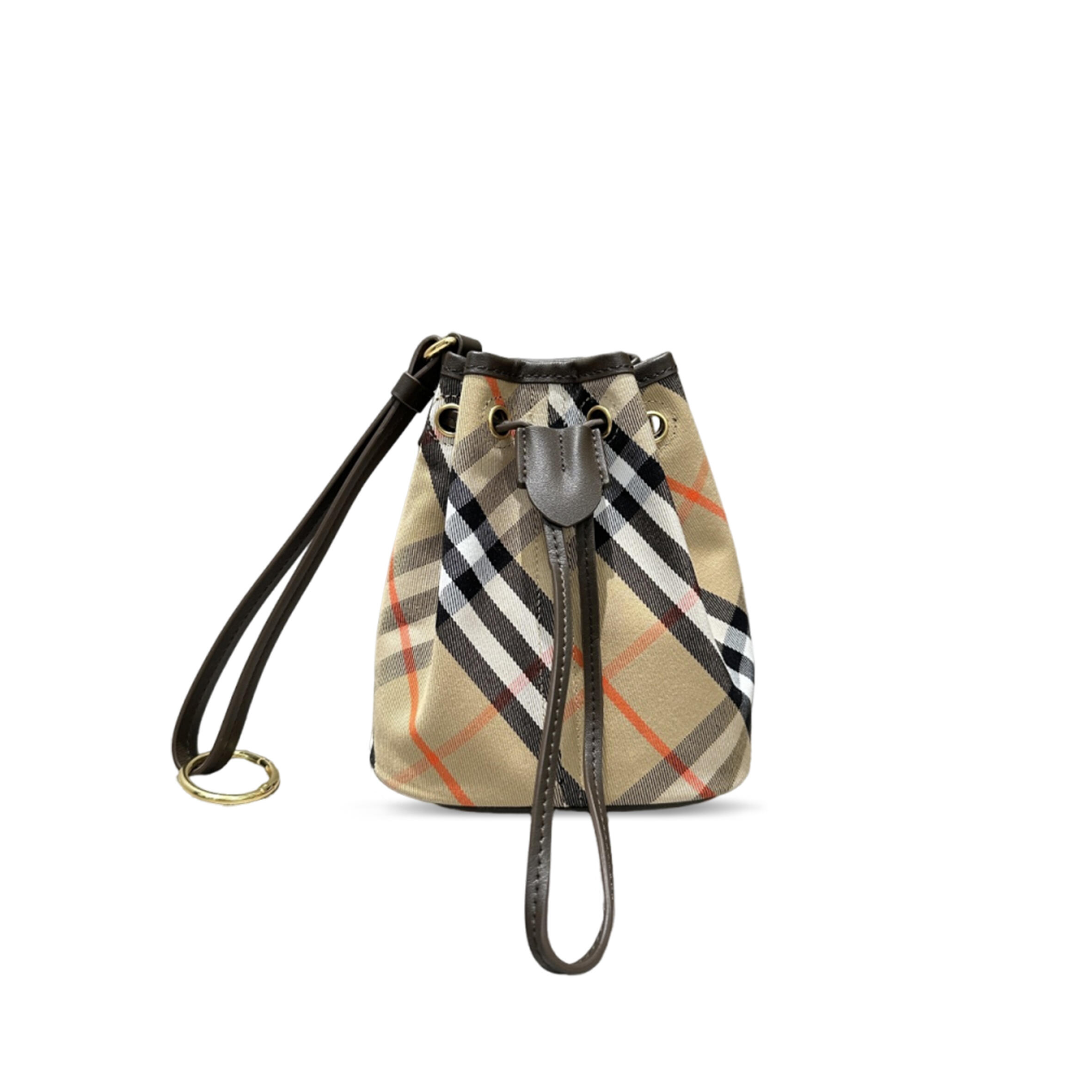 Bv*b*rry check bucket bag (18*16*10.5cm)